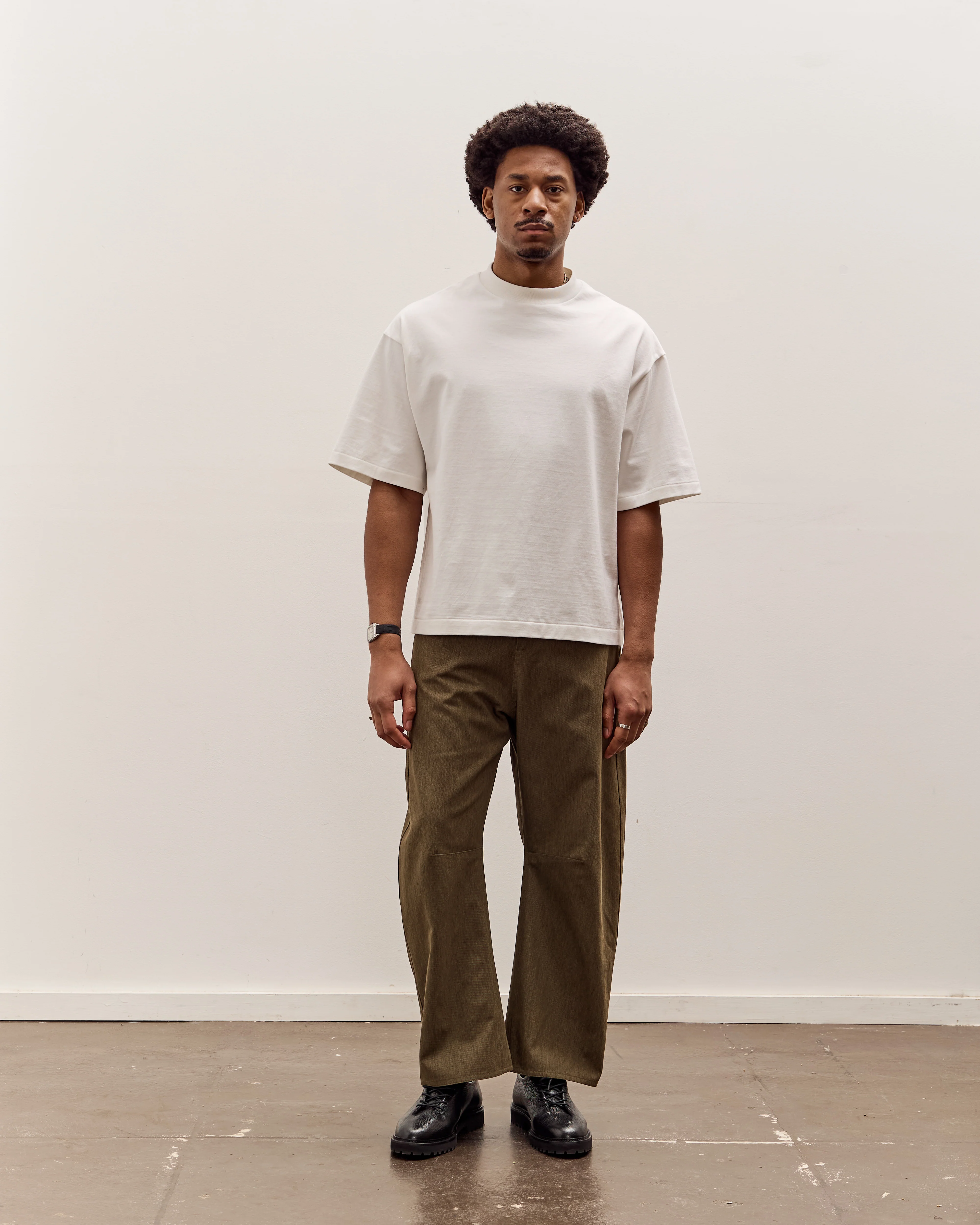 7115 by Szeki Curve Legged Work Trouser Unisex, Olive Green - Image 3
