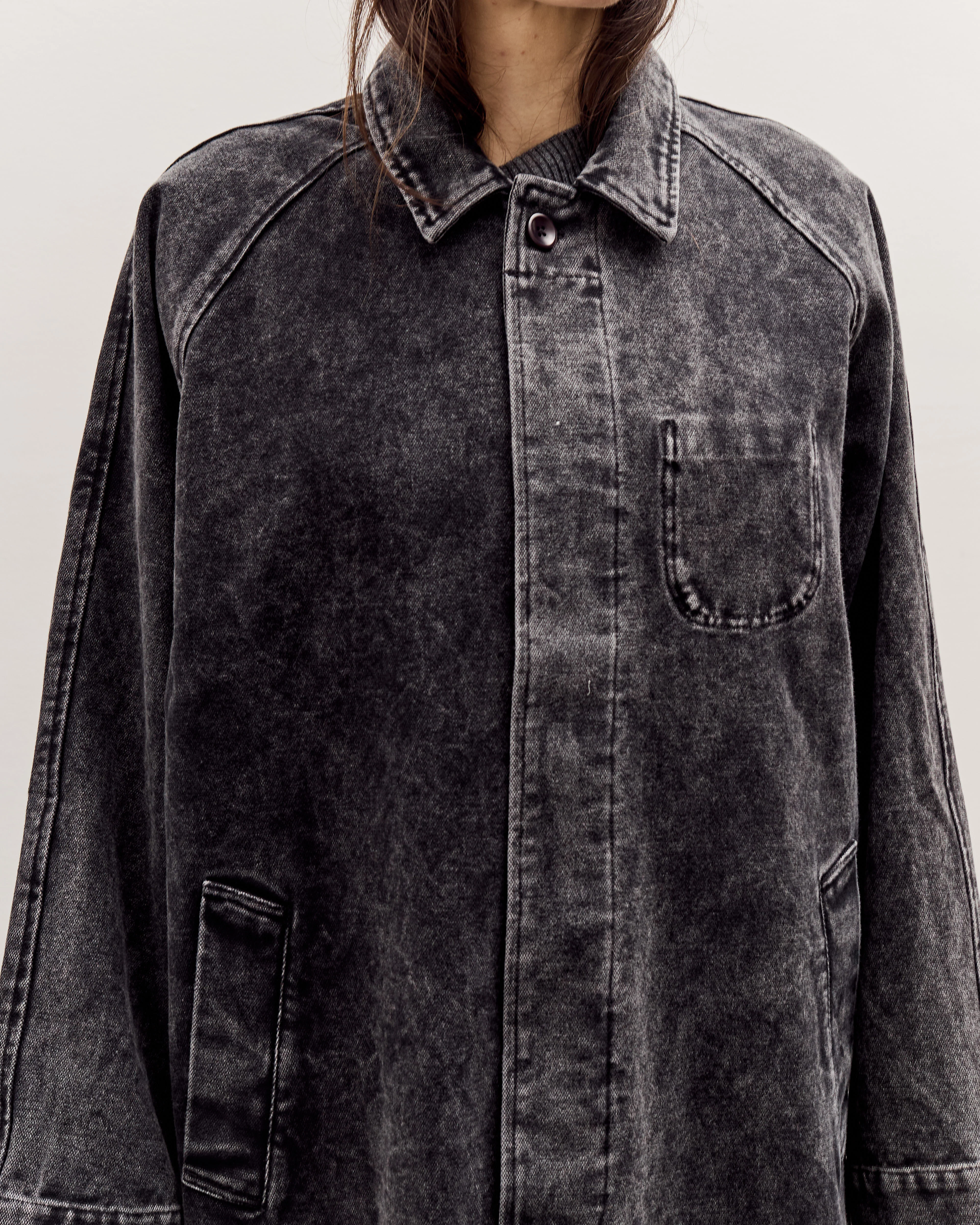 7115 by Szeki Fall Duster, Spotted Washed Black - Image 10