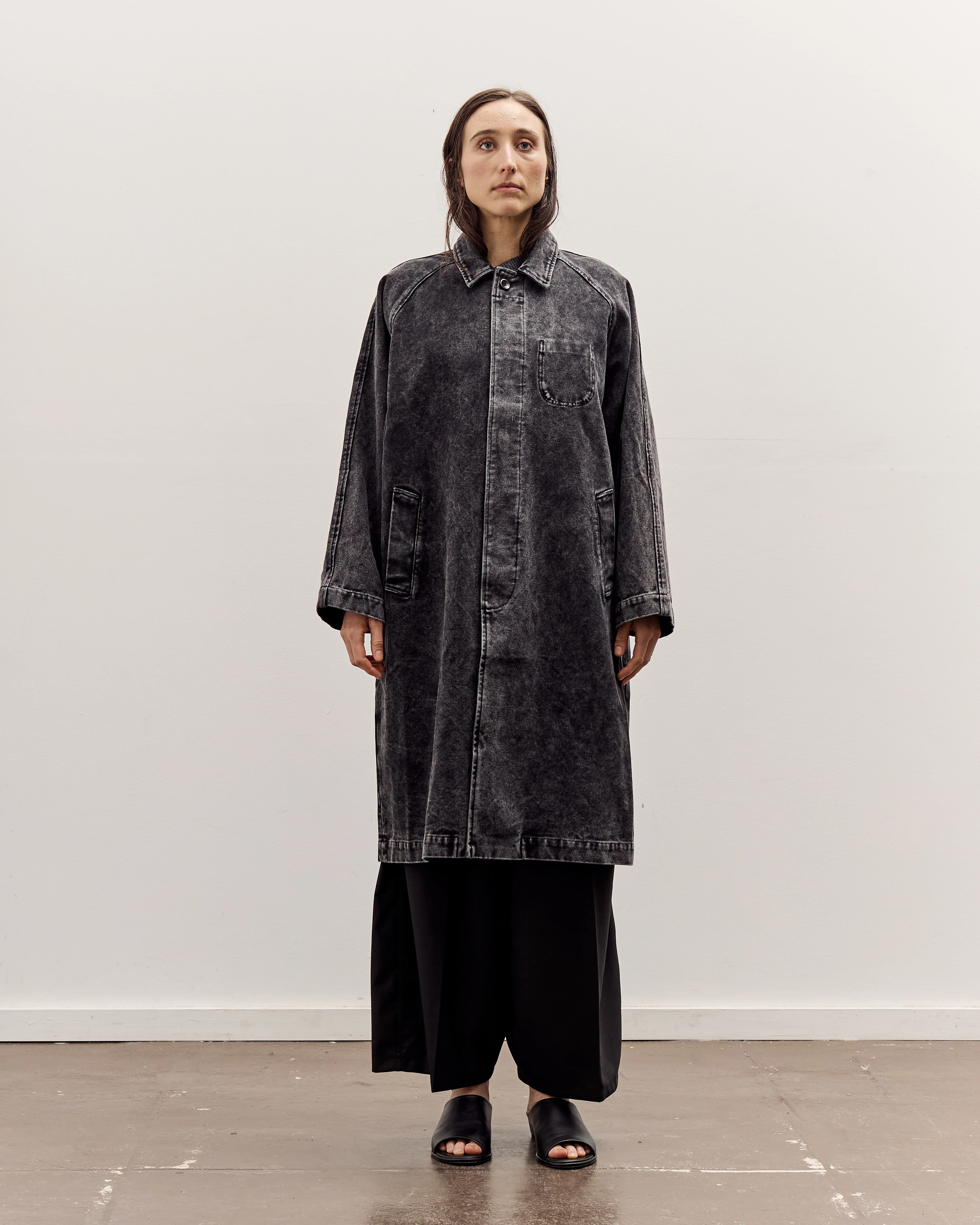 7115 by Szeki Fall Duster, Spotted Washed Black - Image 7