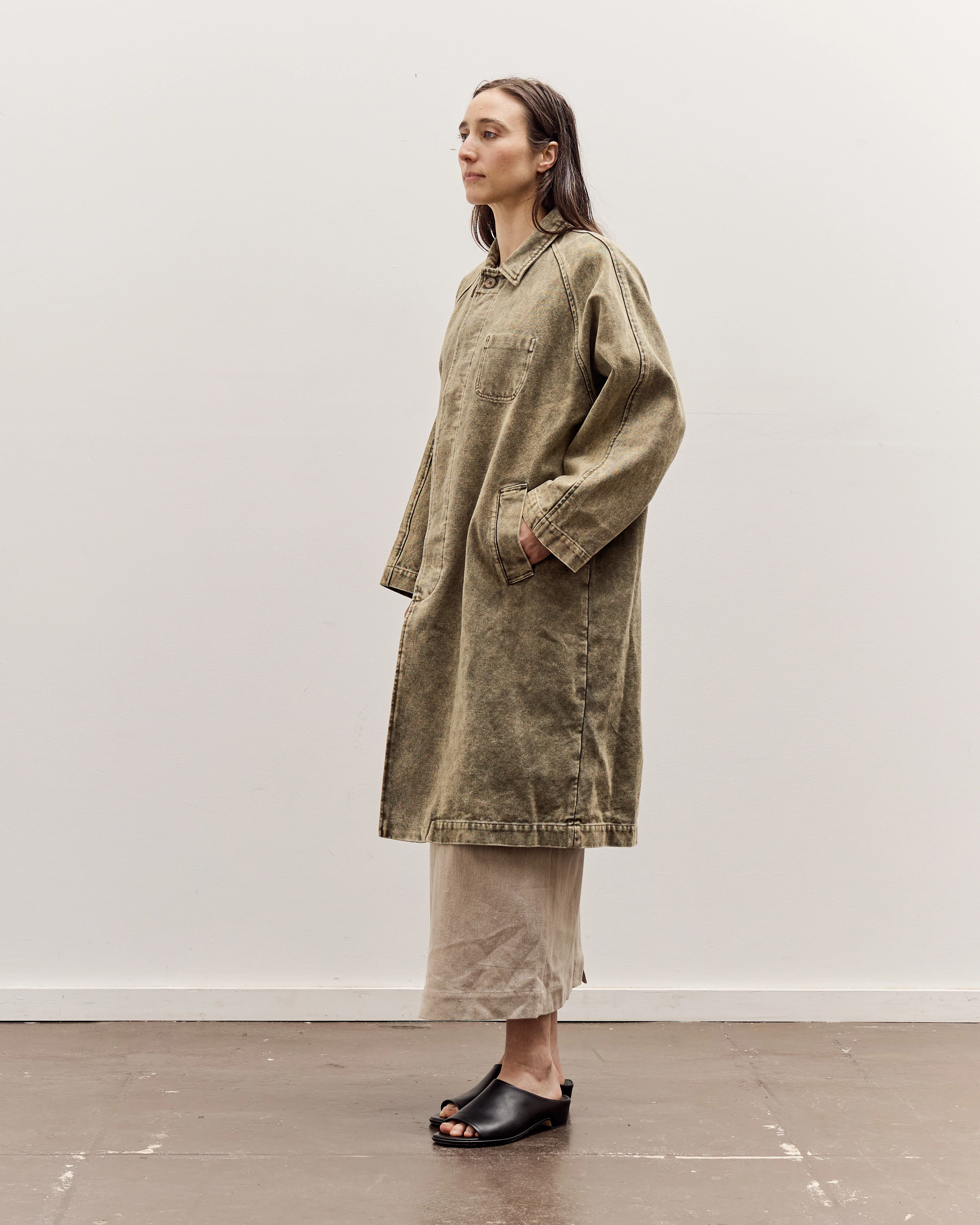 7115 by Szeki Fall Duster, Spotted Washed Olive - Image 7