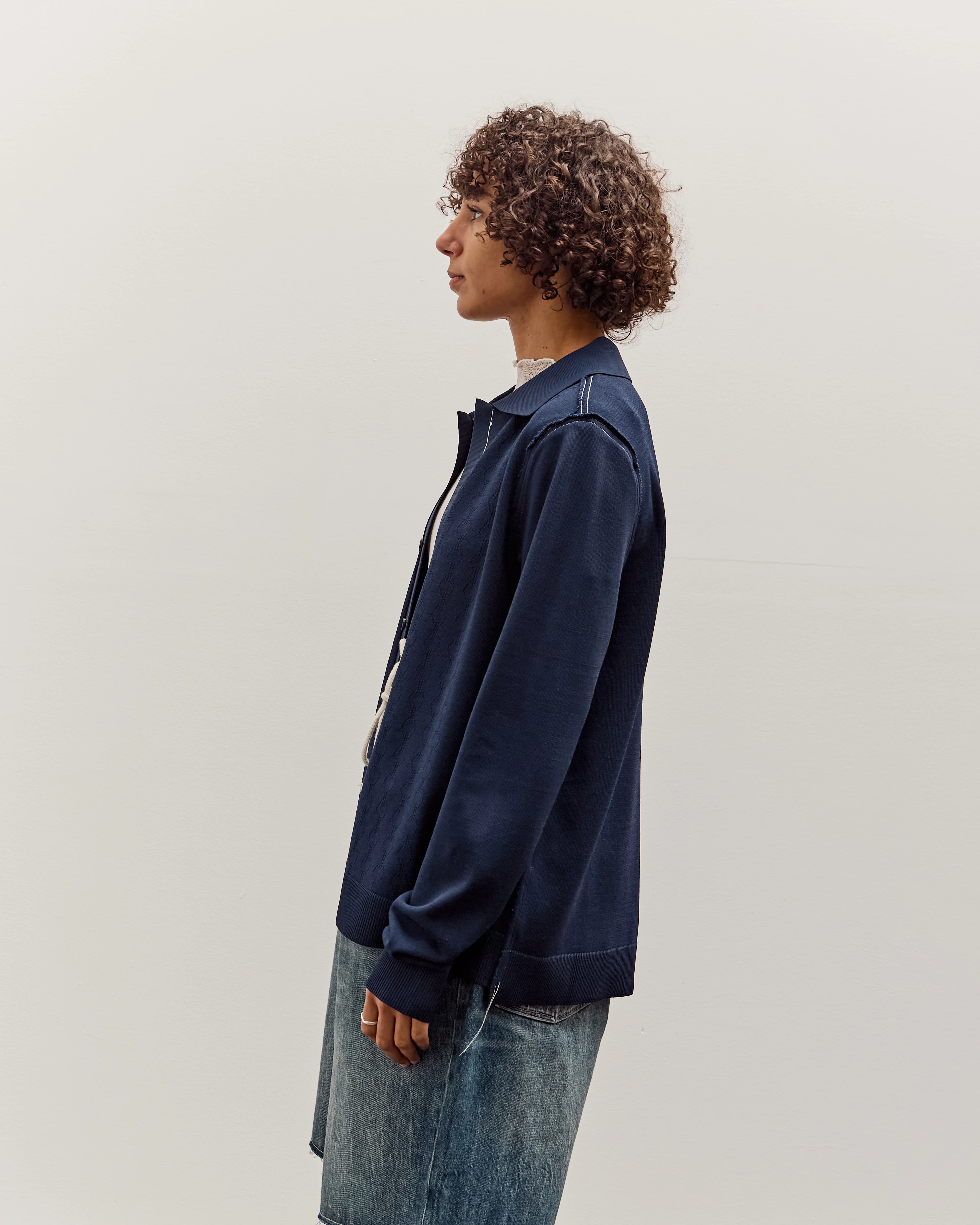 Camiel Fortgens Ajur Cardigan, Petrol - Image 5