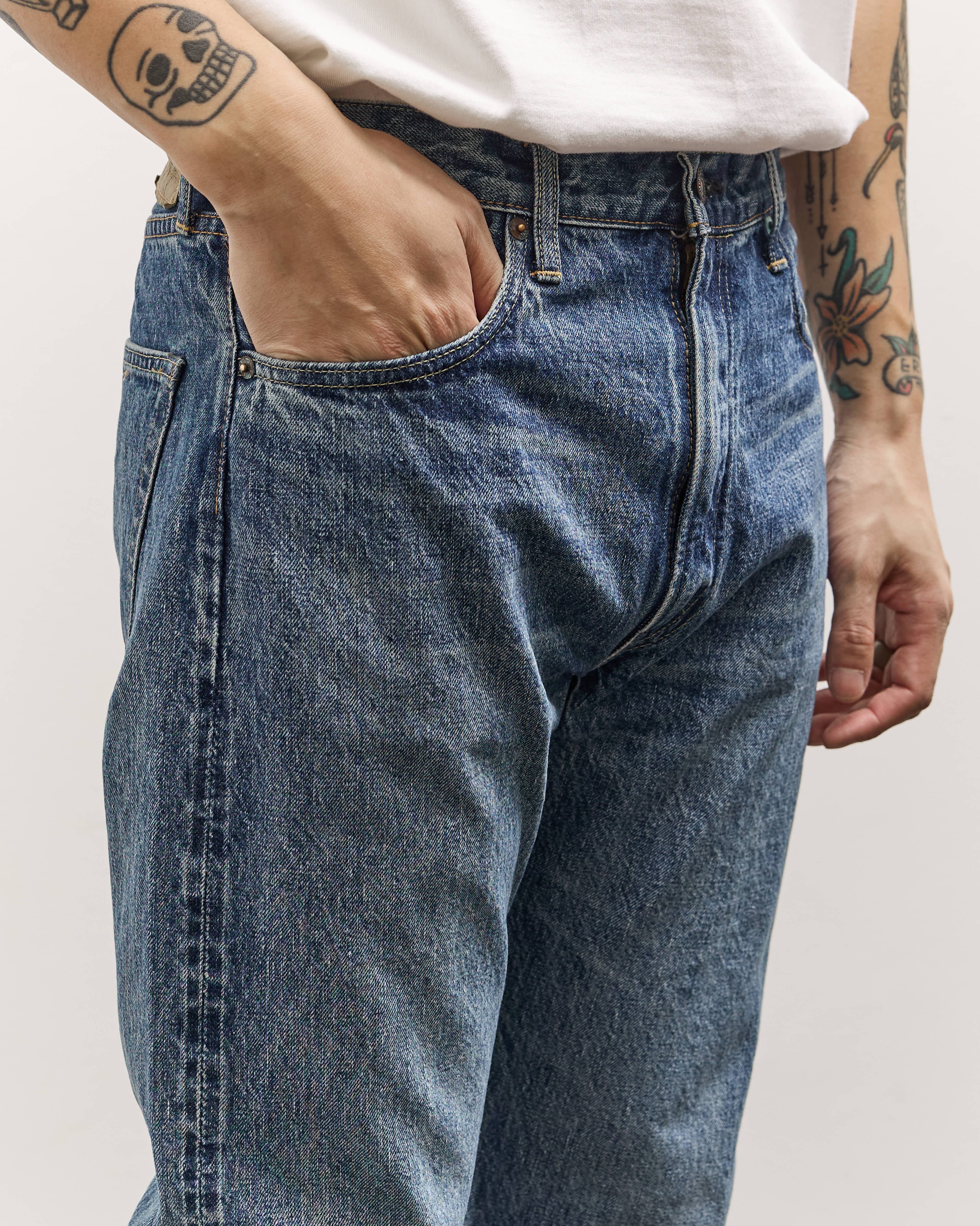orSlow 107 Ivy Fit Denim, 2 Year Wash - Image 6