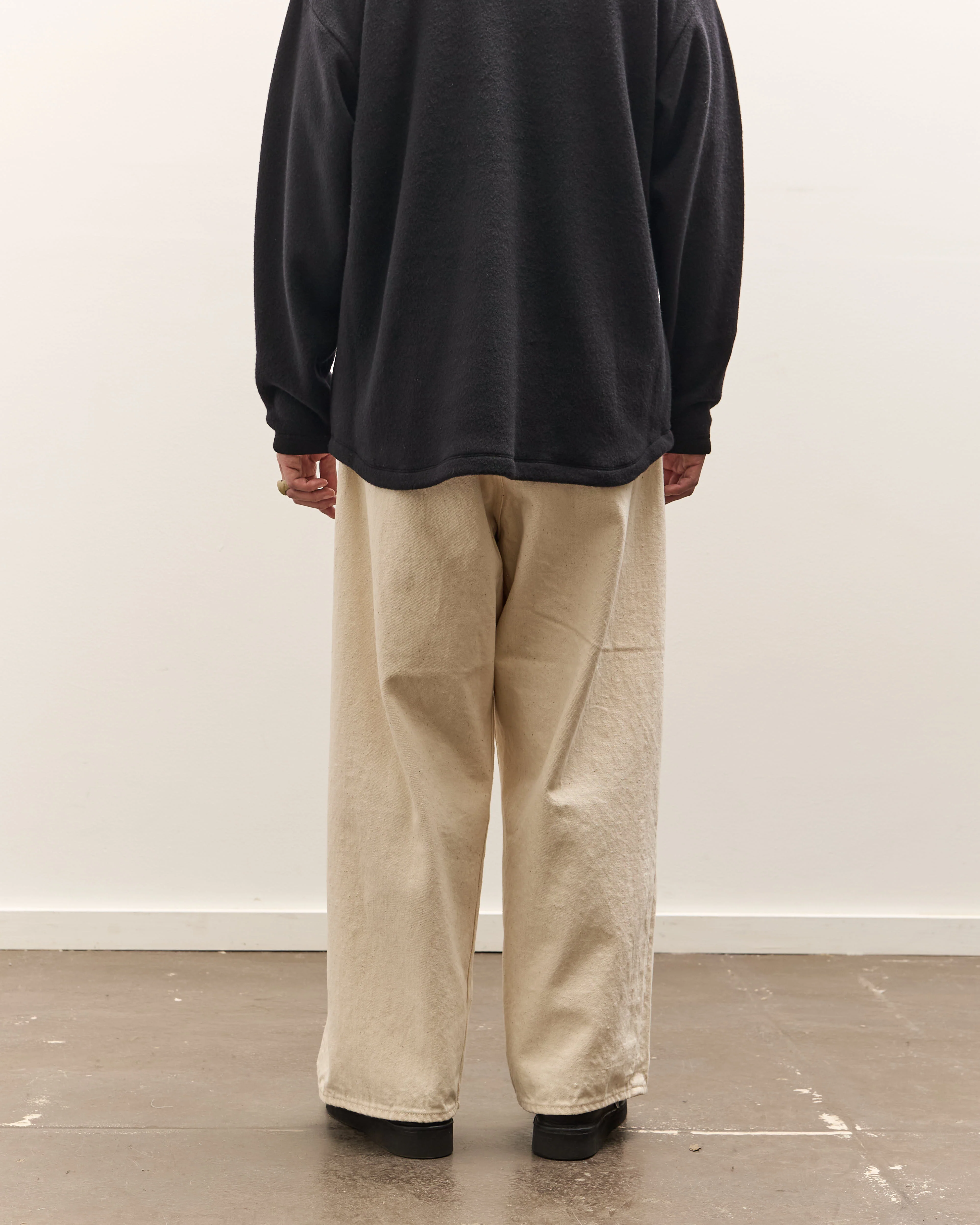 Yoko Sakamoto 5 Pocket Baggy Pants, Ecru - Image 6